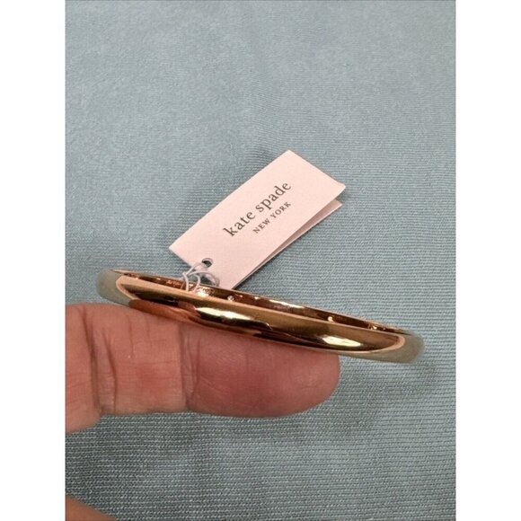 Kate Spade New With Tags Idiom Stop And Smell The Roses Rose Gold Bangle New - Picture 4 of 12